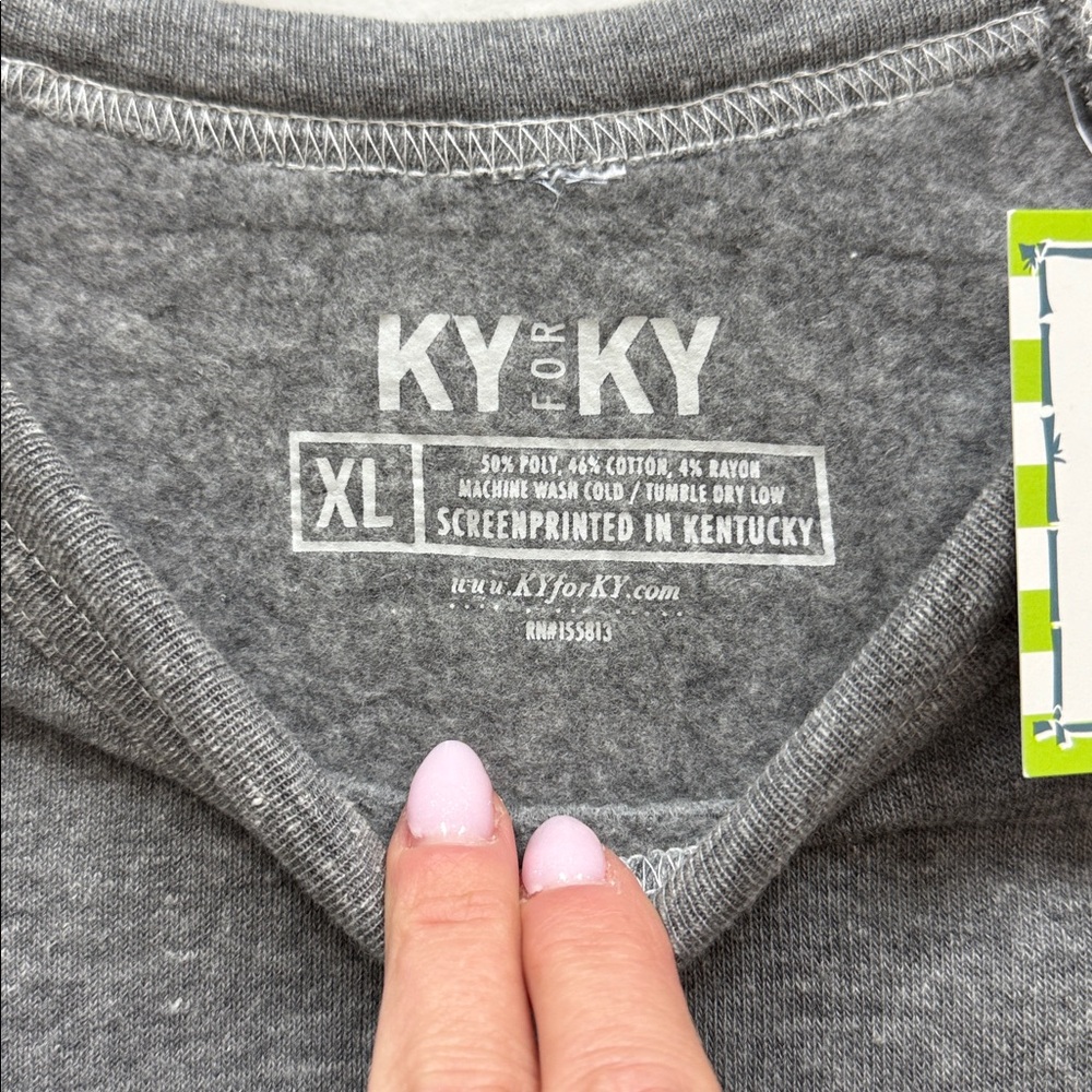 NWT Ky For Ky Y’all Sweatshirt Gray Blue Womens Sz XL! - Picture 3 of 5